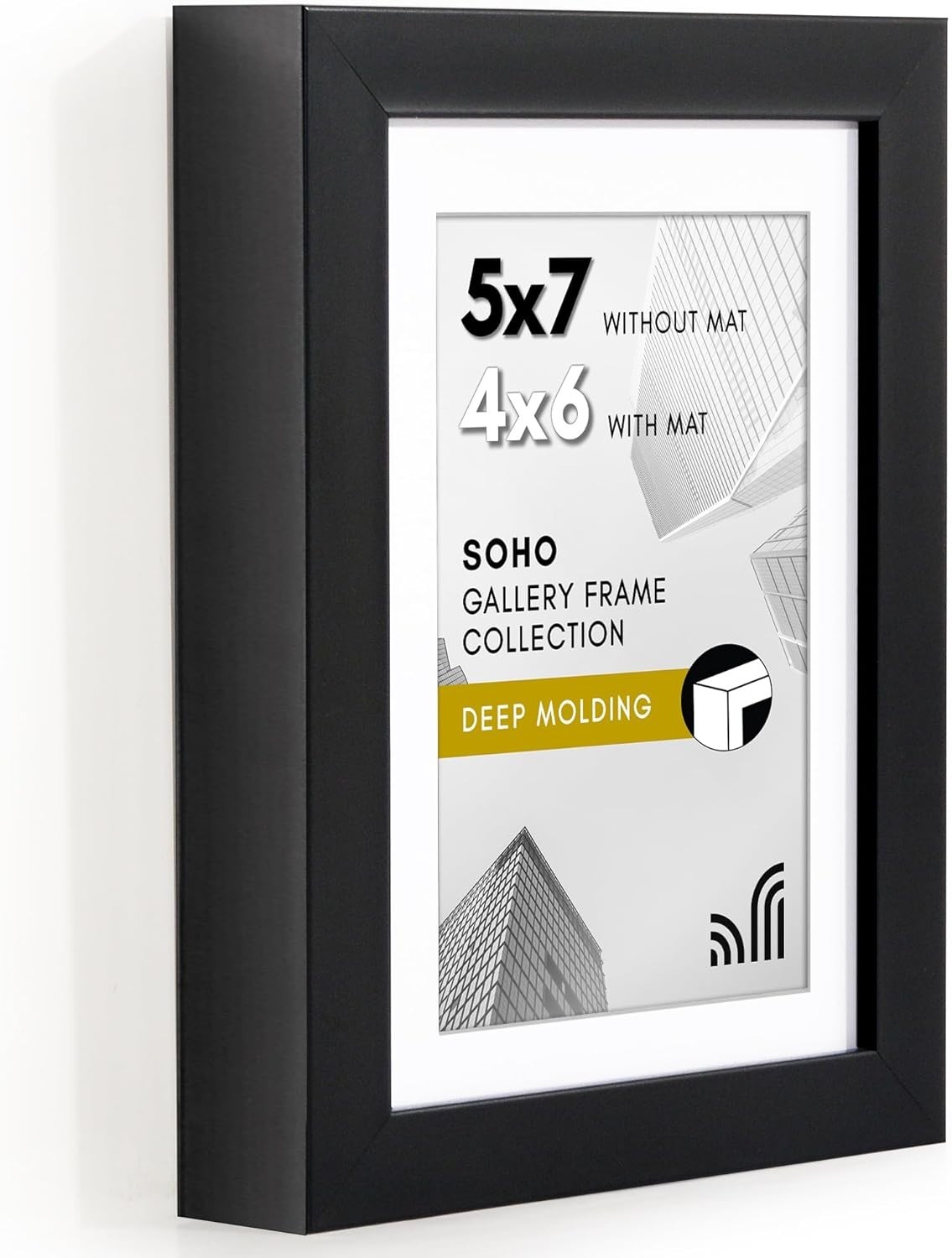 5x7 Picture Frame with Shatter-Resistant Glass - Use as 4x6 Frame with Mat gallery