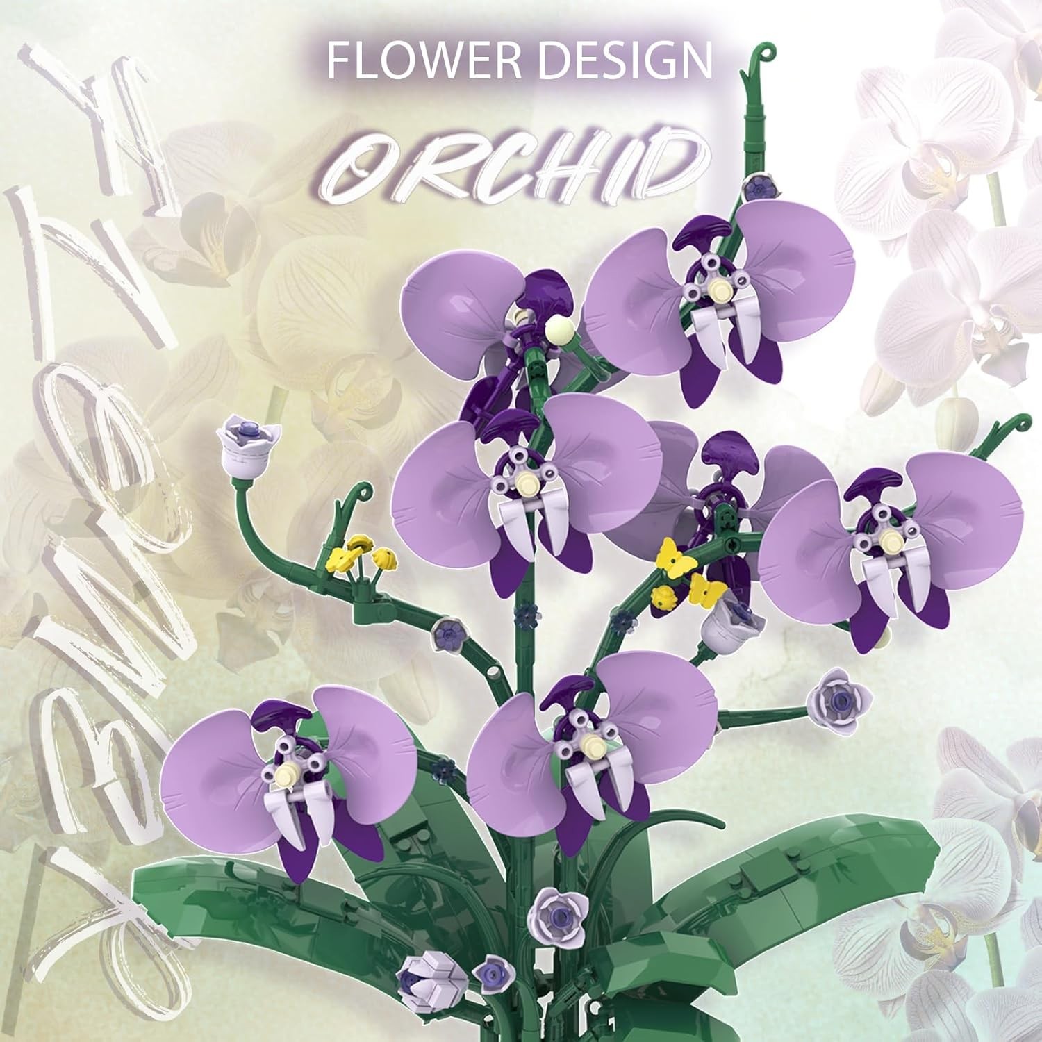 Botanicals Orchid Flower Kit, Flower Pot Set, Compatible with B0G1TBotanical Col gallery