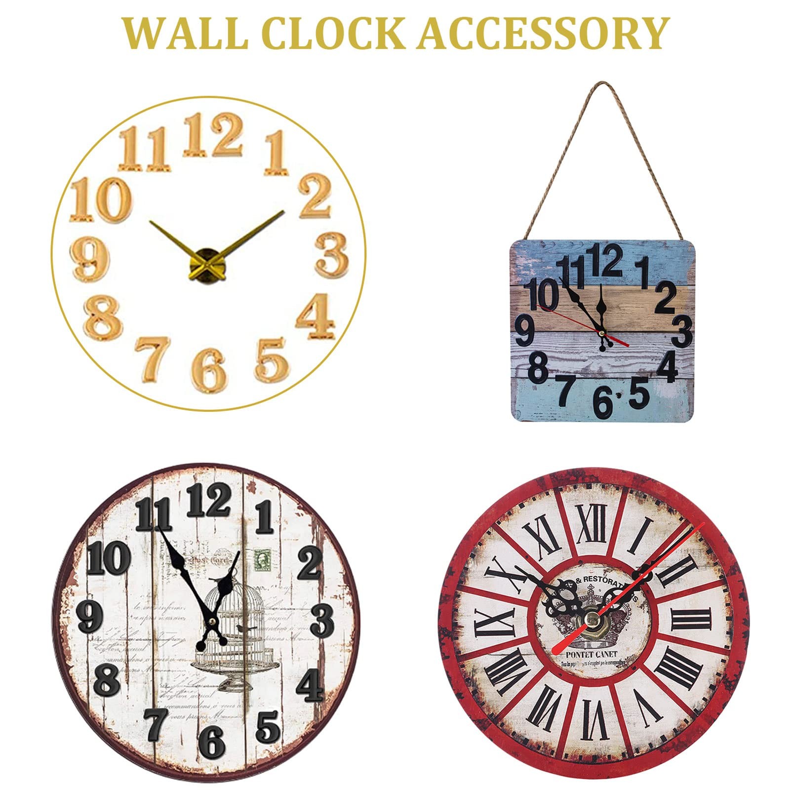 Clock Numerals Kit DIY Digital Clock Numbers Arabic Number and Roman Number f... gallery
