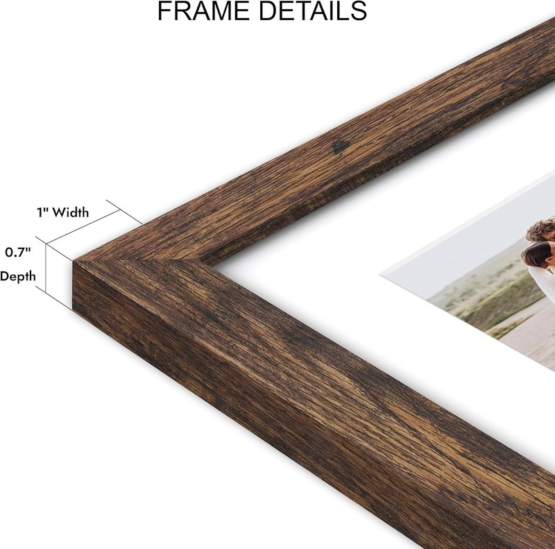 Charming Rustic Brown Frame Set for Vertical & Horizontal Display of Memories gallery