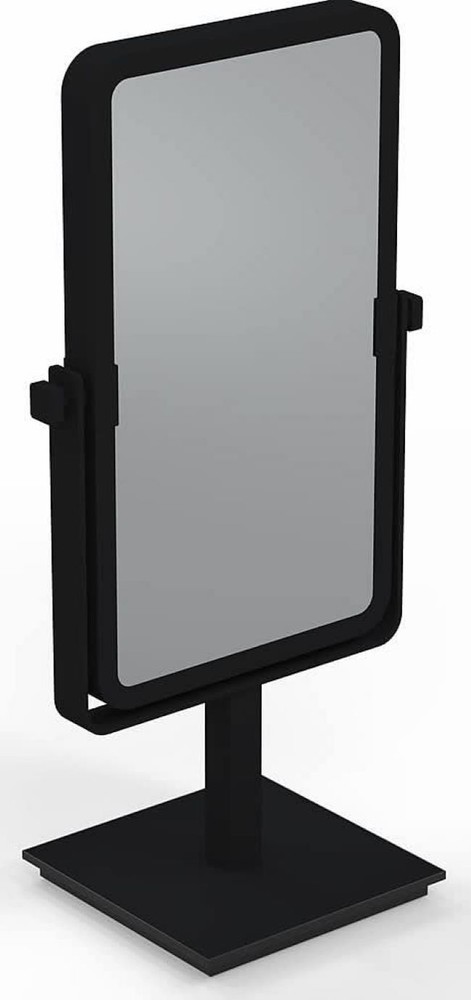 Aptations Mirror Image Rectangular Free Standing Mirror, Matte Black