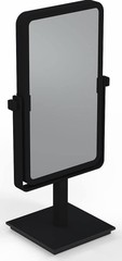 Aptations Mirror Image Rectangular Free Standing Mirror, Matte Black