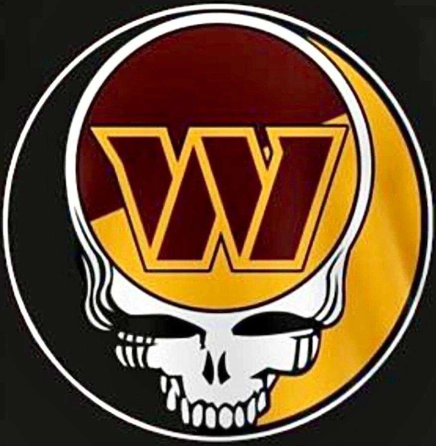 ⚡️GRATEFUL DEAD Washington Commanders Stealie Sticker *NEW* Measures 3" Round⚡️ gallery