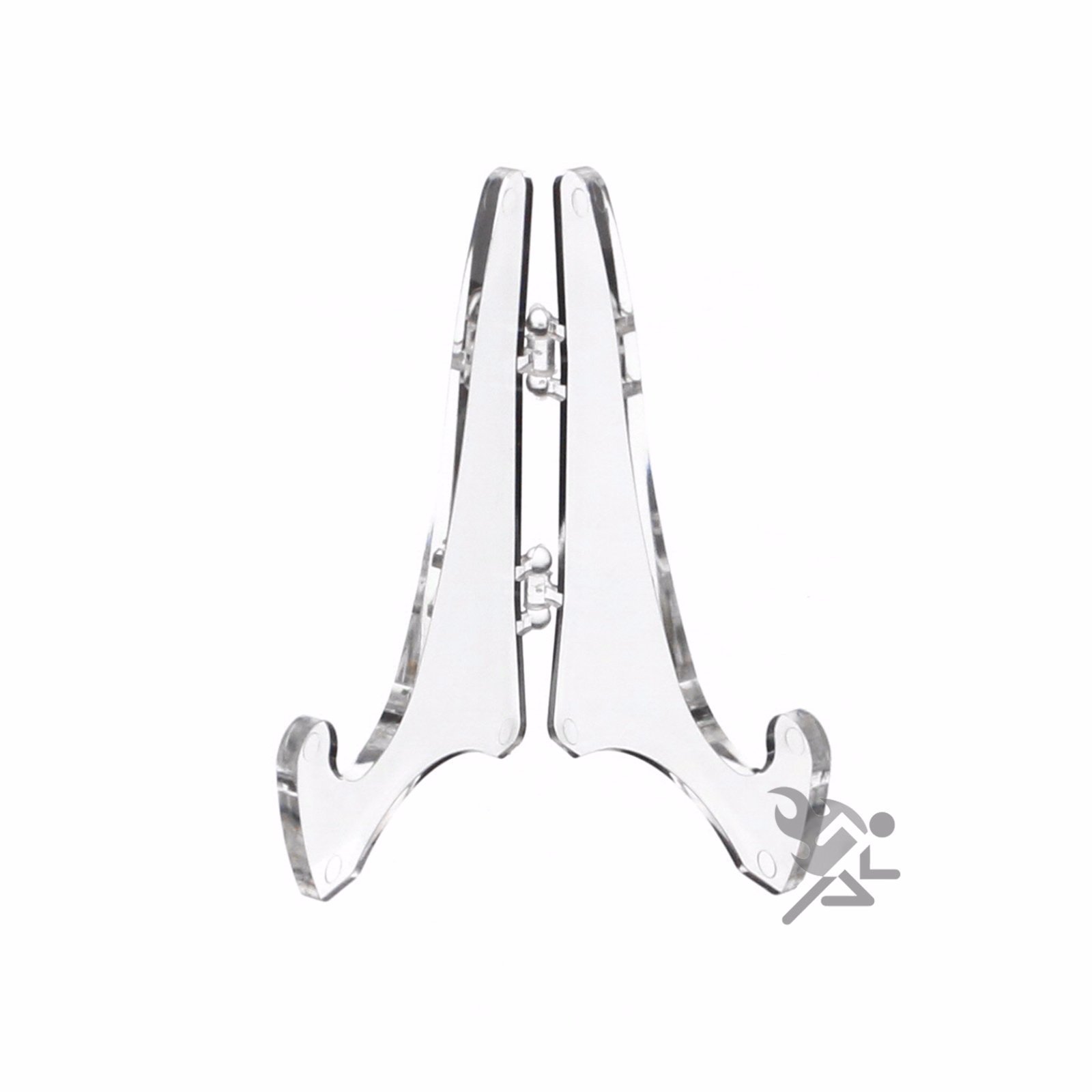 Clear Mini Folding Easel Display Stands for 3" to 4" Items (2-7/8" High), 6 Pack gallery