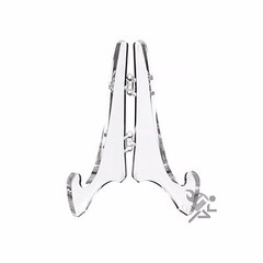 Clear Mini Folding Easel Display Stands for 3″ to 4″ Items (2-7/8″ High), 6 Pack