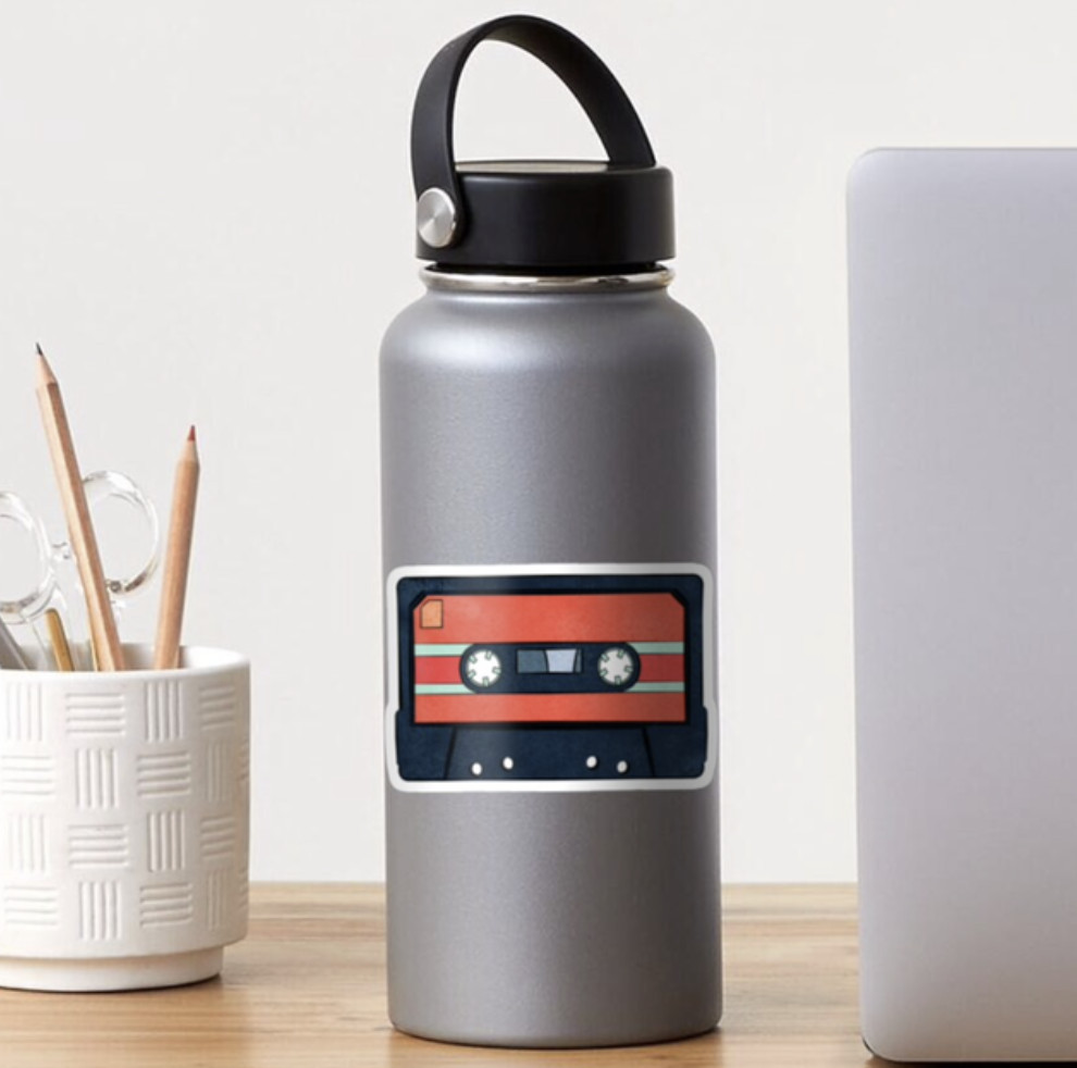 Cassette Tape Sticker - red gallery