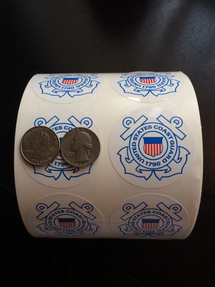Round Coast Guard Sticker gallery