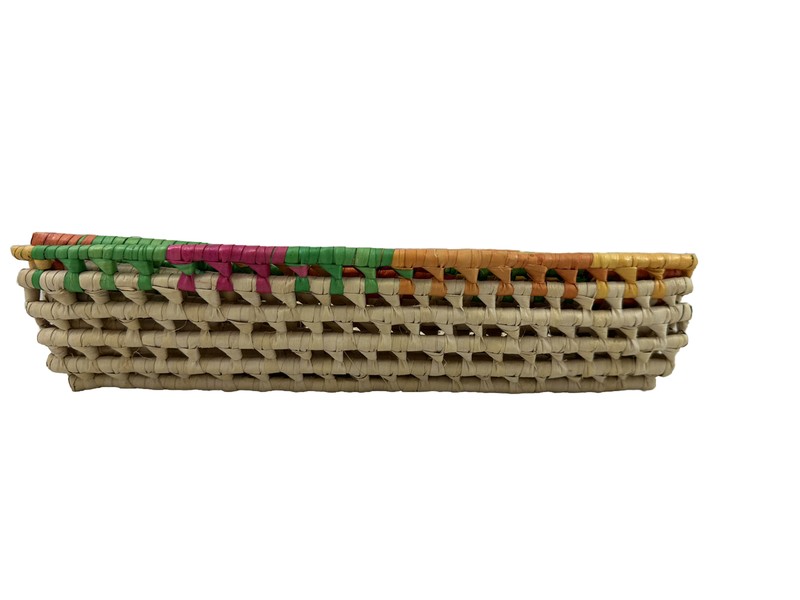 Nesting Woven Raffia? Baskets Rectangular Casserole Colorful Fiesta Set of 3 gallery