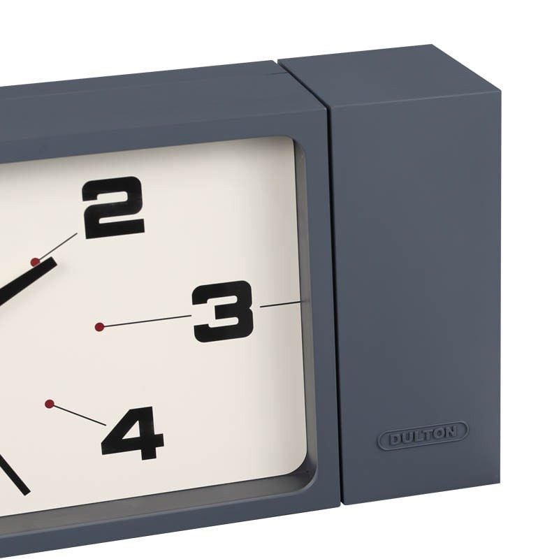 DULTON Double Face Wall Clock Rectangle Gray H21-0362GY Magnet from Japan F/S gallery