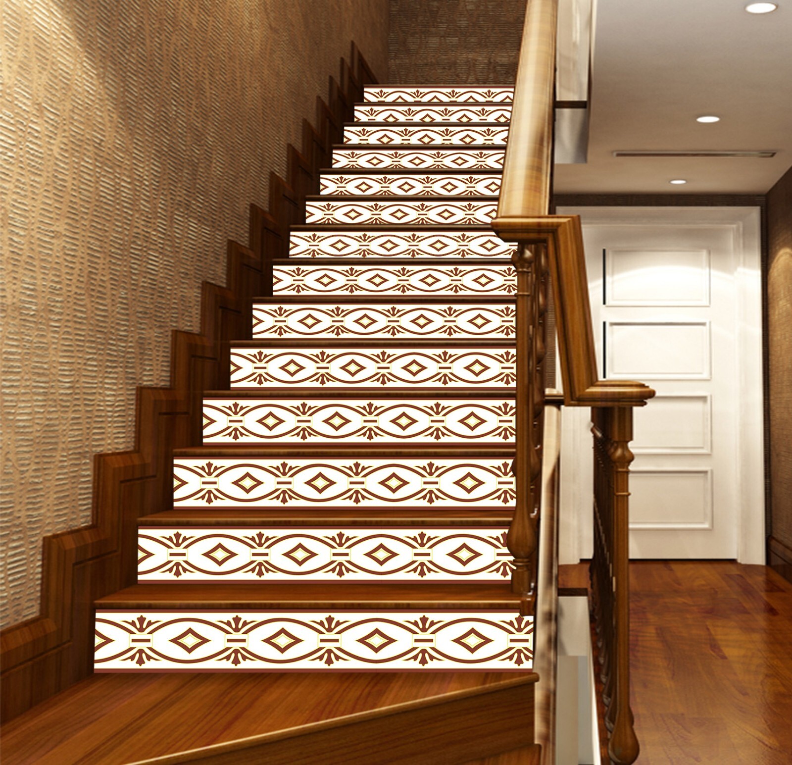 3D Brown Pattern AZ562 Stair Risers Decoration Mural Vinyl Wallpaper Kay gallery