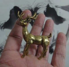 Vintage Style Solid Brass Casting Deer Animal Figurine Statue for Home Decor