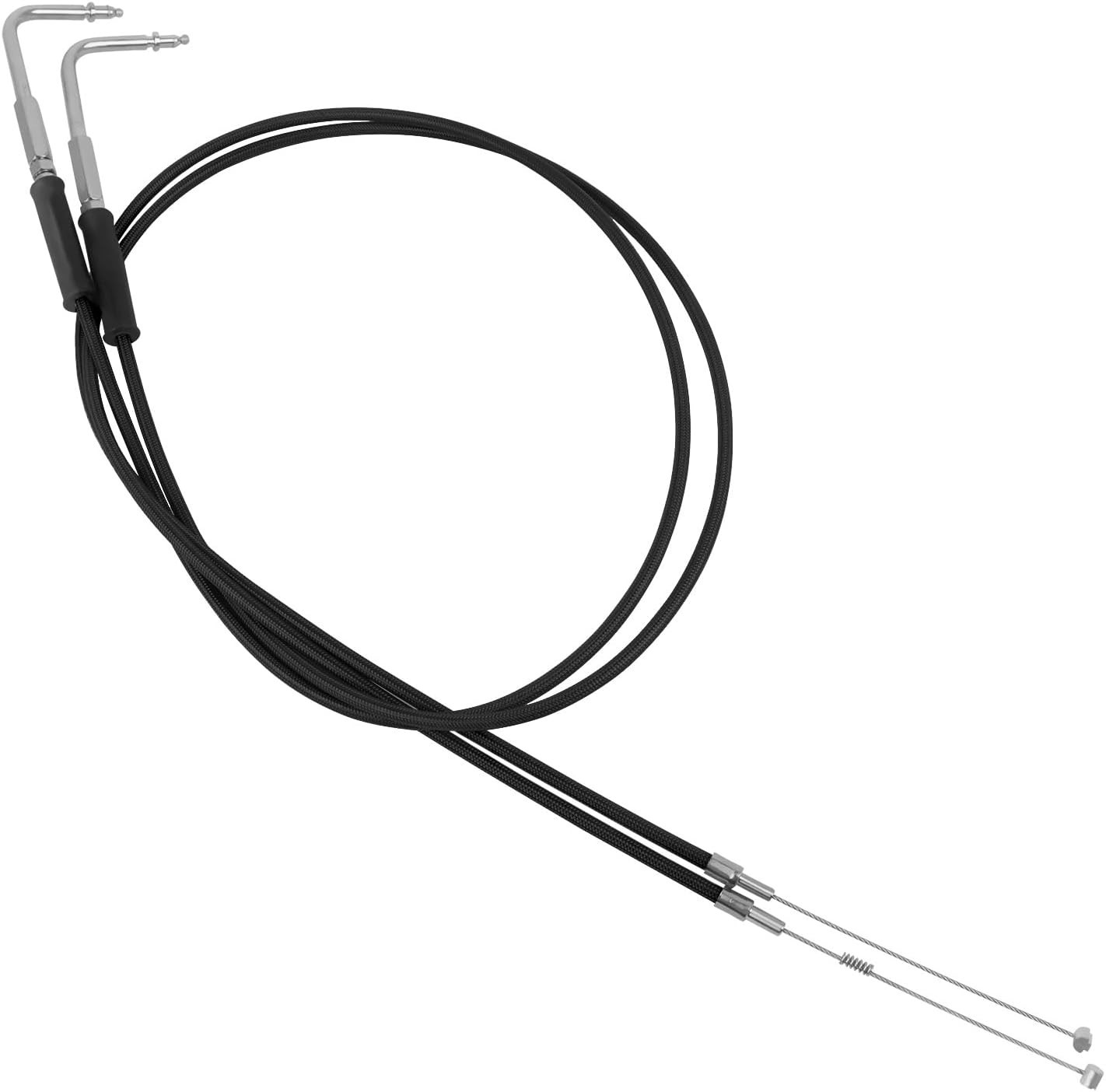 Stainless Steel Throttle Cable Wire Kit Idle Cable Compatible with Harley Dyna S gallery