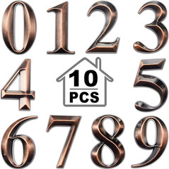 3D Mailbox Numbers 0-9 Self Adhesive 2 Inch Address Numbers Stickers Door House