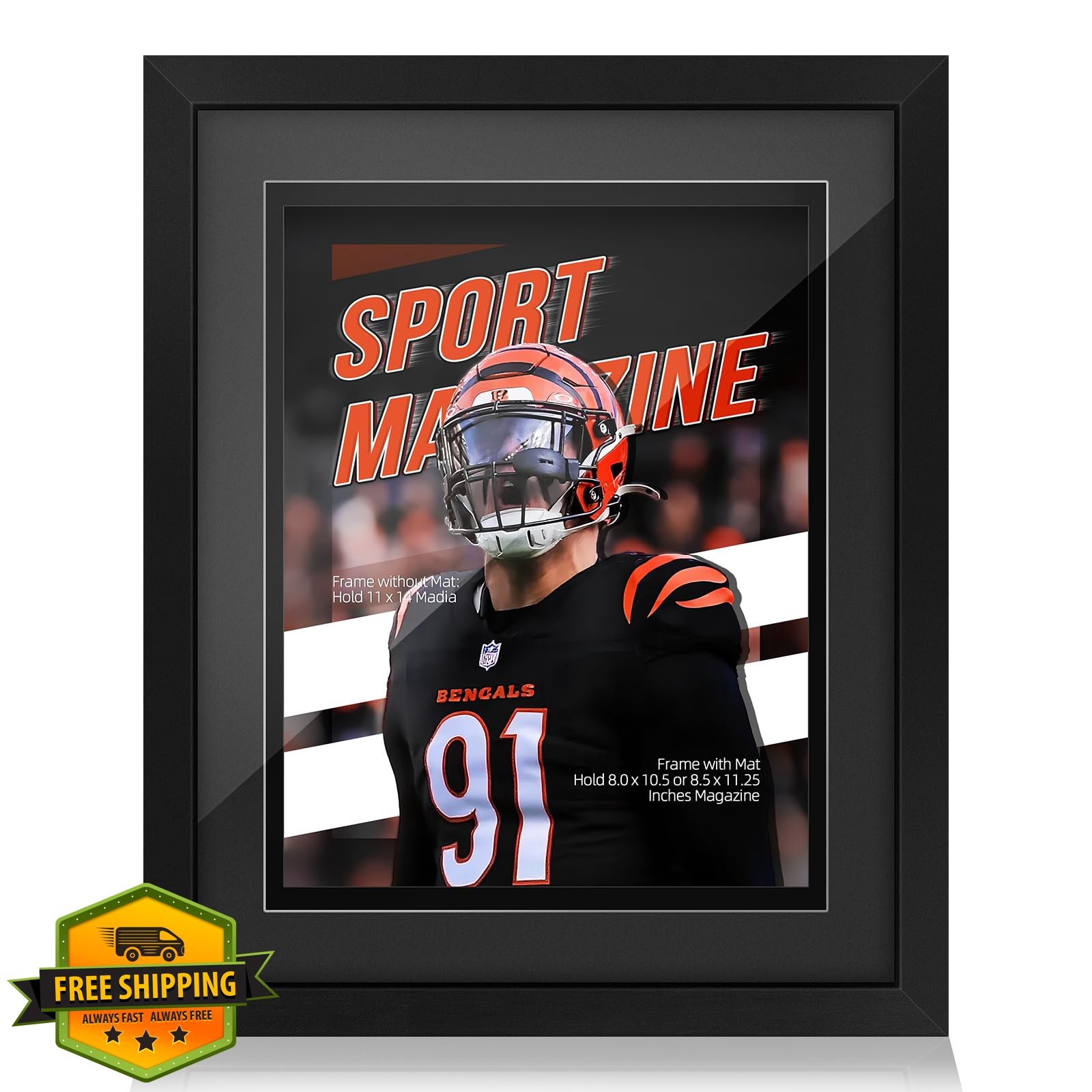 tutata Magazine Display Frame Black Mat, Fits 8x10.5 or 8.5x11.25 Inch Magazines gallery