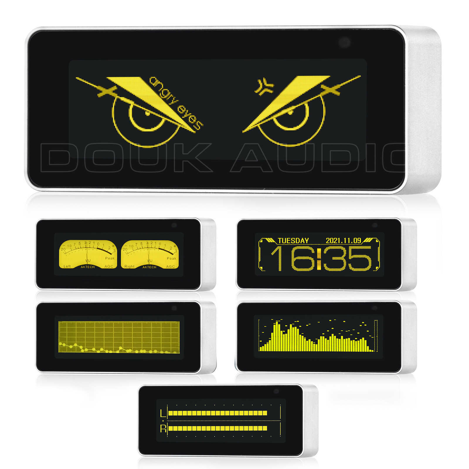 Hi-end OLED Sound Level Meter Audio Spectrum Analyzer Digital Home Decor Clock gallery