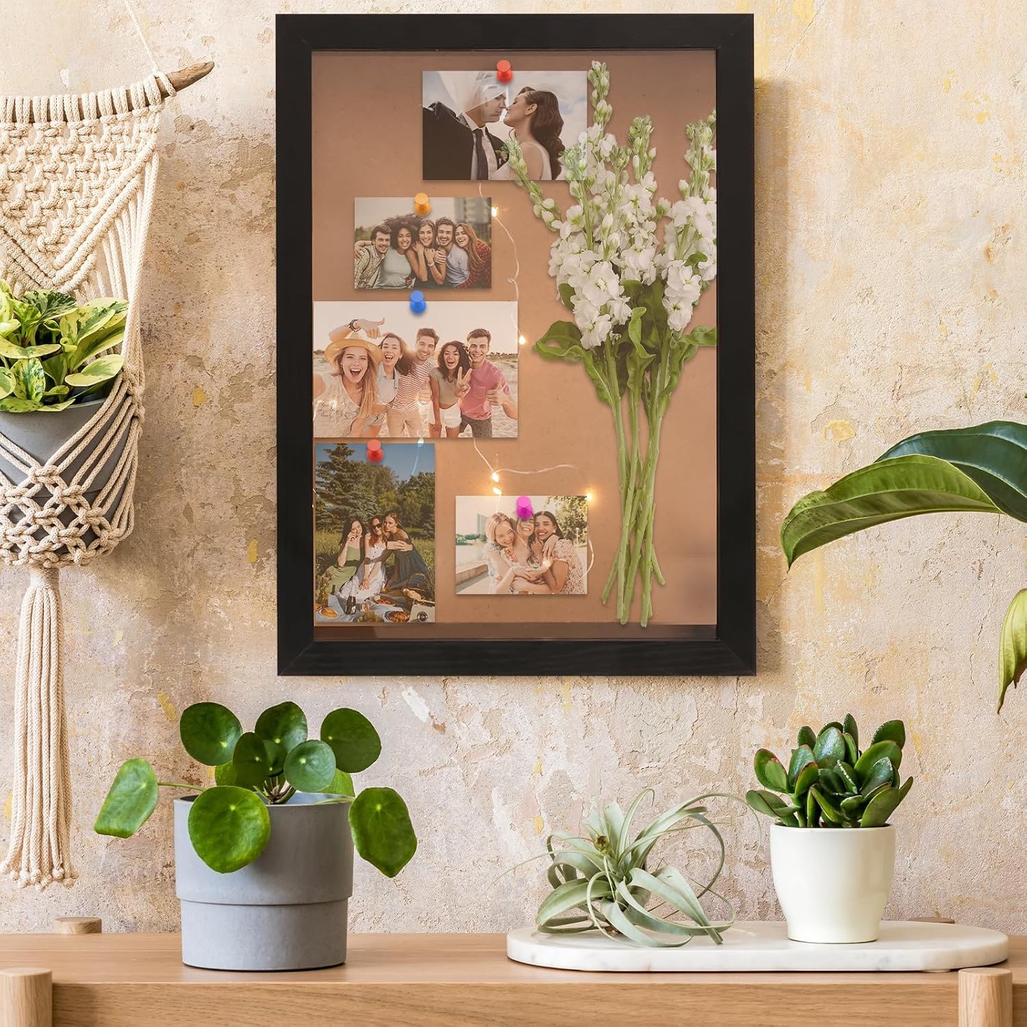Black 11x15 Inch Deep Shadow Box Frame Wall Mounted Depth 5 In. Display Case New gallery