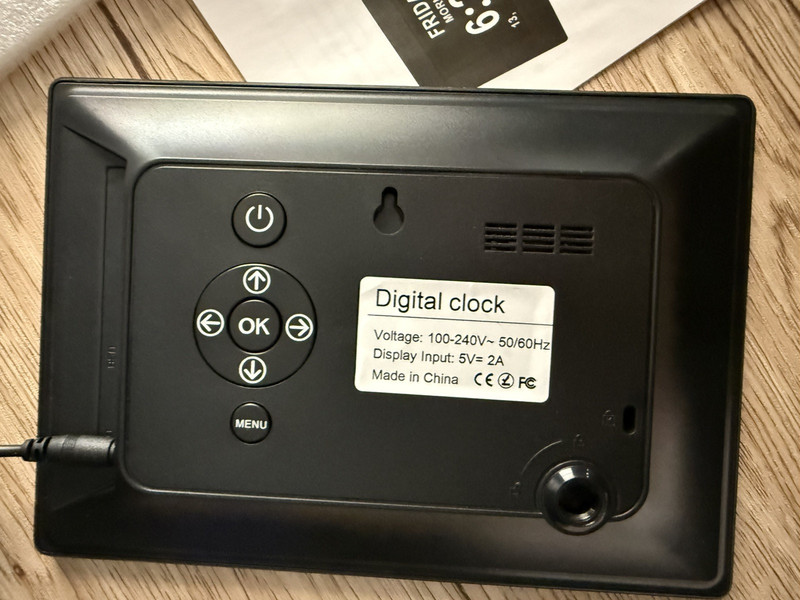 Digital Clock 7" Screen Time Display Date Display Alarm Clock LCD 12/24 Hour NEW gallery
