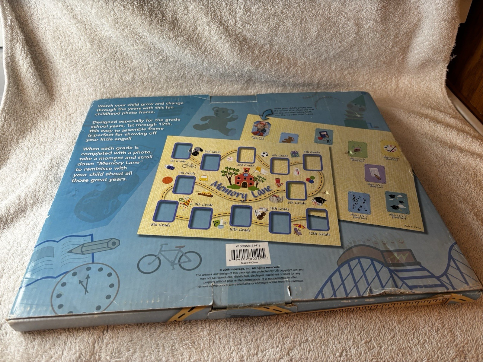 Memory Lane School Years Photo Frame 1st -12th Grade Wood Ruler Frame NIB gallery