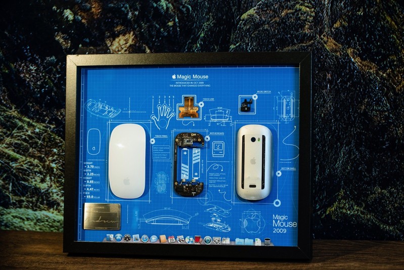 Apple Magic Mouse 1 Teardown Art, Shadow Box Display, Apple Fan Collectible gallery