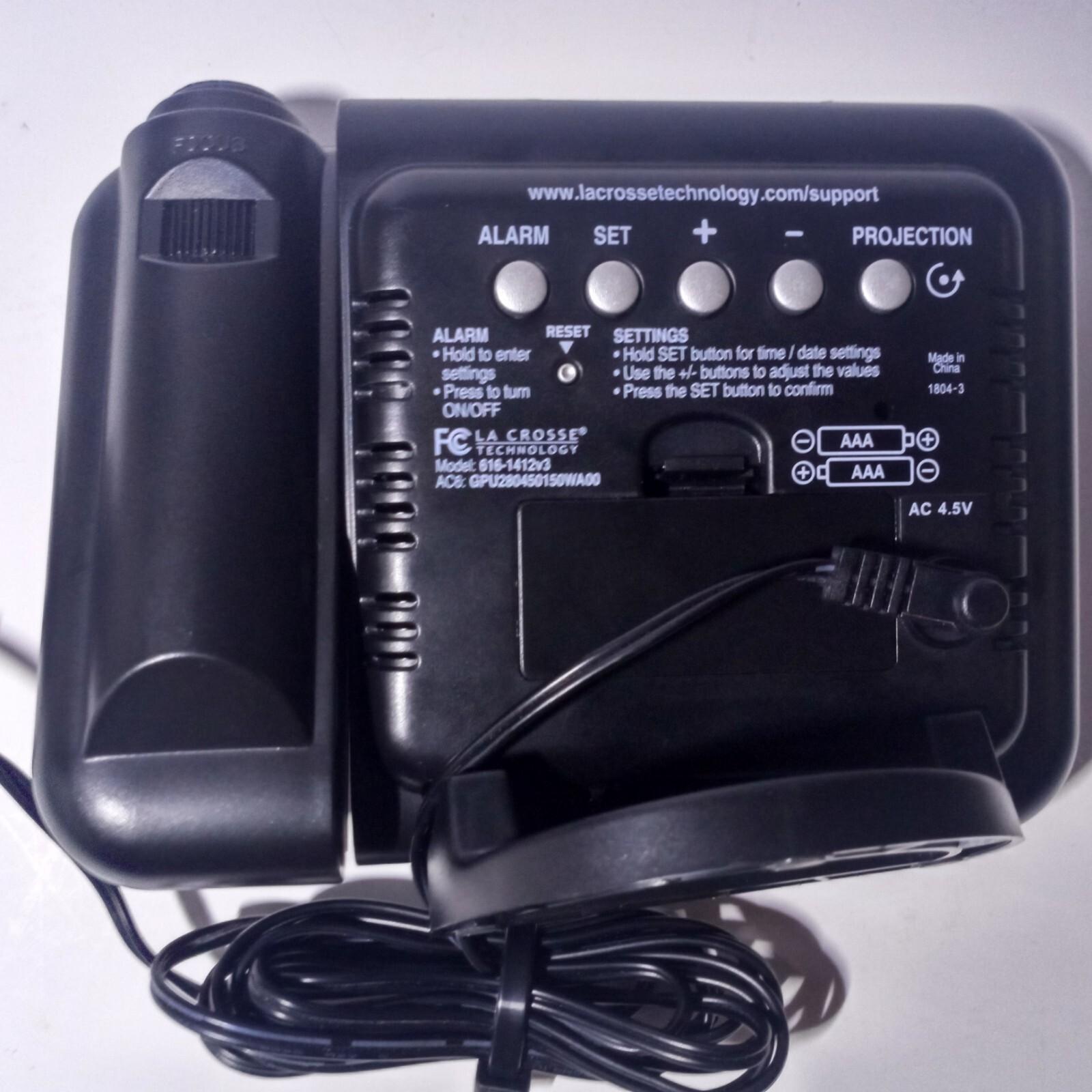 La Crosse Technology Projection Weather Station Alarm Clock Model 616-1412v3 gallery