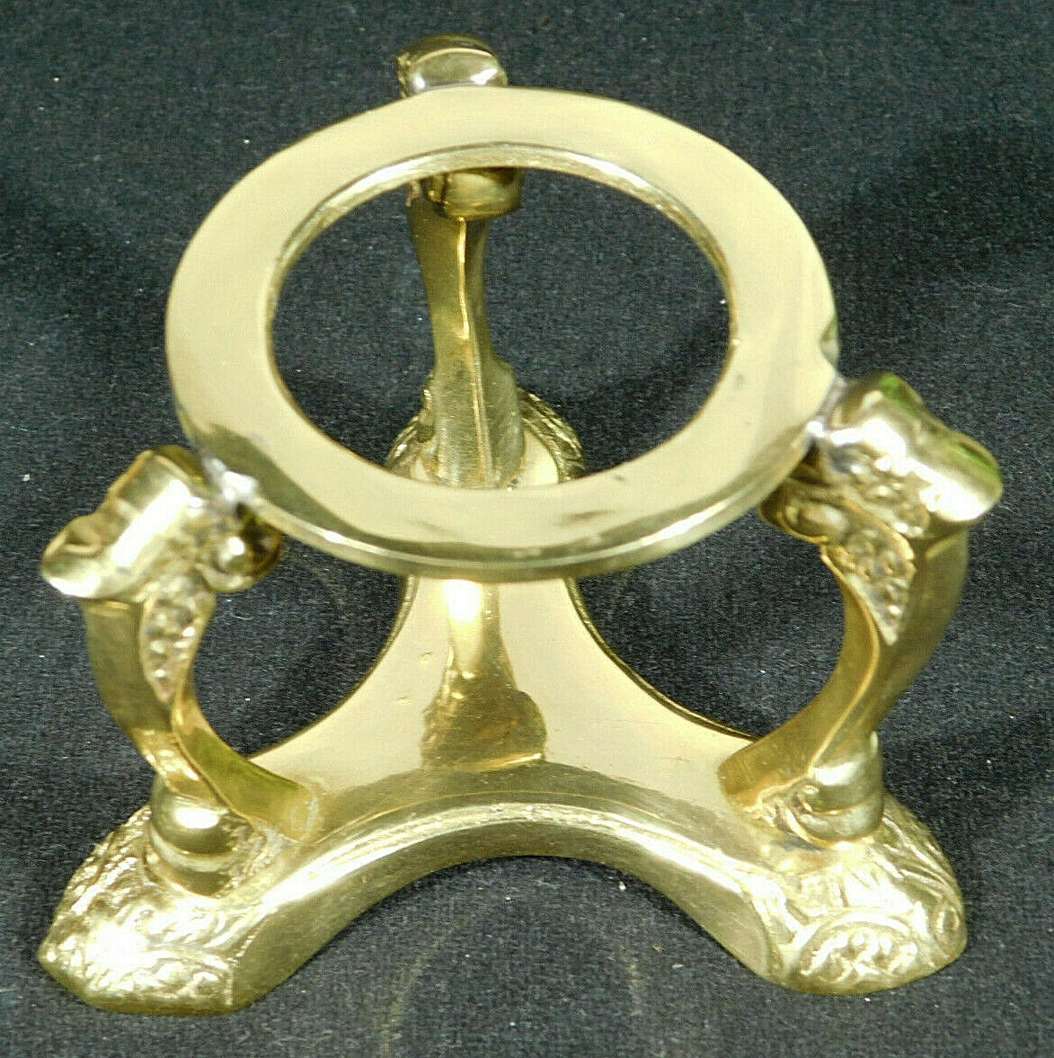 Sphere Display Stand Large Size Scroll Design Polished Brass Color gallery