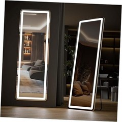 Full Length Mirror with LED Lights, 60″x16″Floor 60″L x 16″W Rectangular