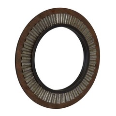 Household Essentials Sunburst Solid Wood Metal Mirror Brown