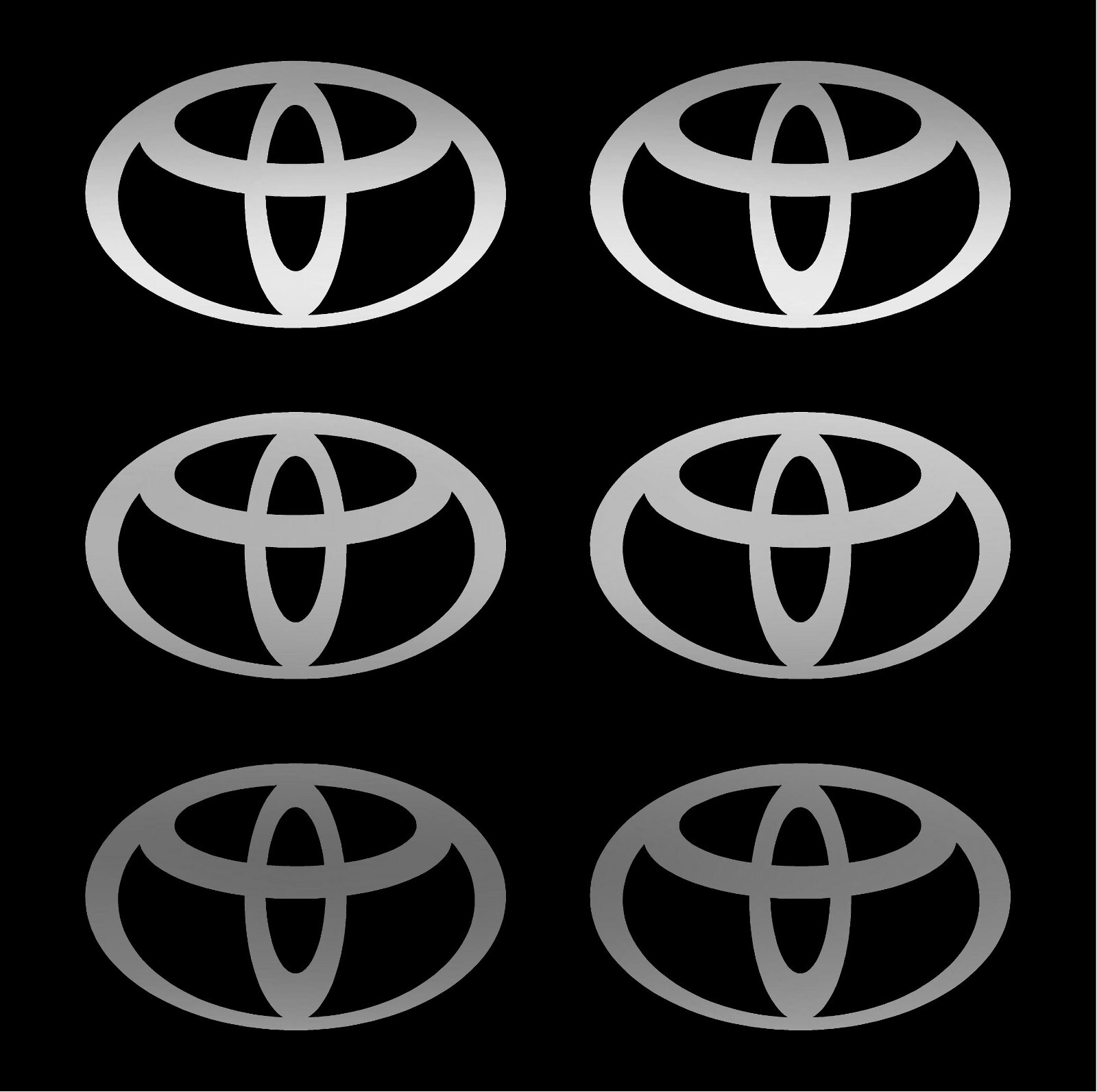 Small Toyota logo 6 Small Vinyl Decals Car 2" 3" Toyota symbol Stickers gallery