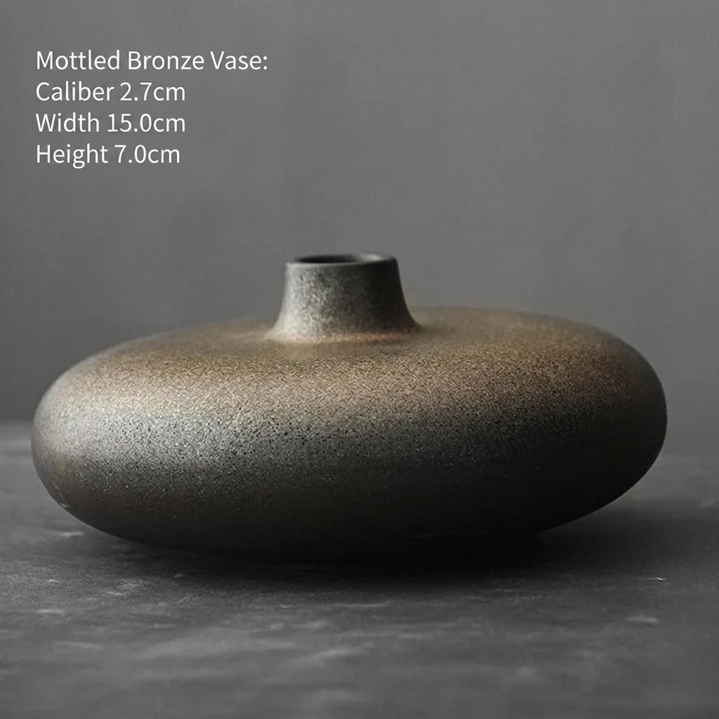 Terracotta Vase Rustic Stone Look Ceramic Flower Pot wabi Sabi Home Decor gallery