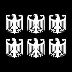 Small German Eagle set of 6 Vinyl Decals Phone German Eagle Stickers Sheet