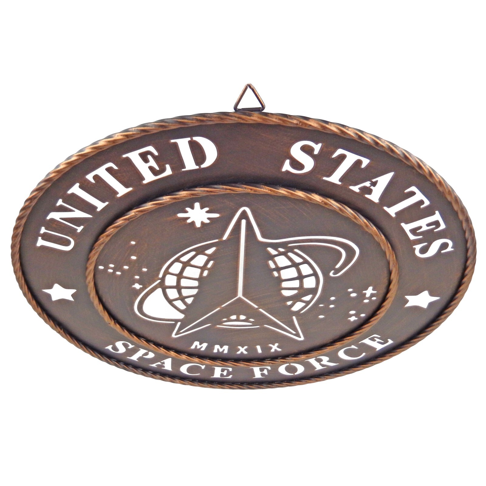 Space Force Metal Sign Wall Plaque U.S. Military Decor Brushed Copper 17.5 inch gallery