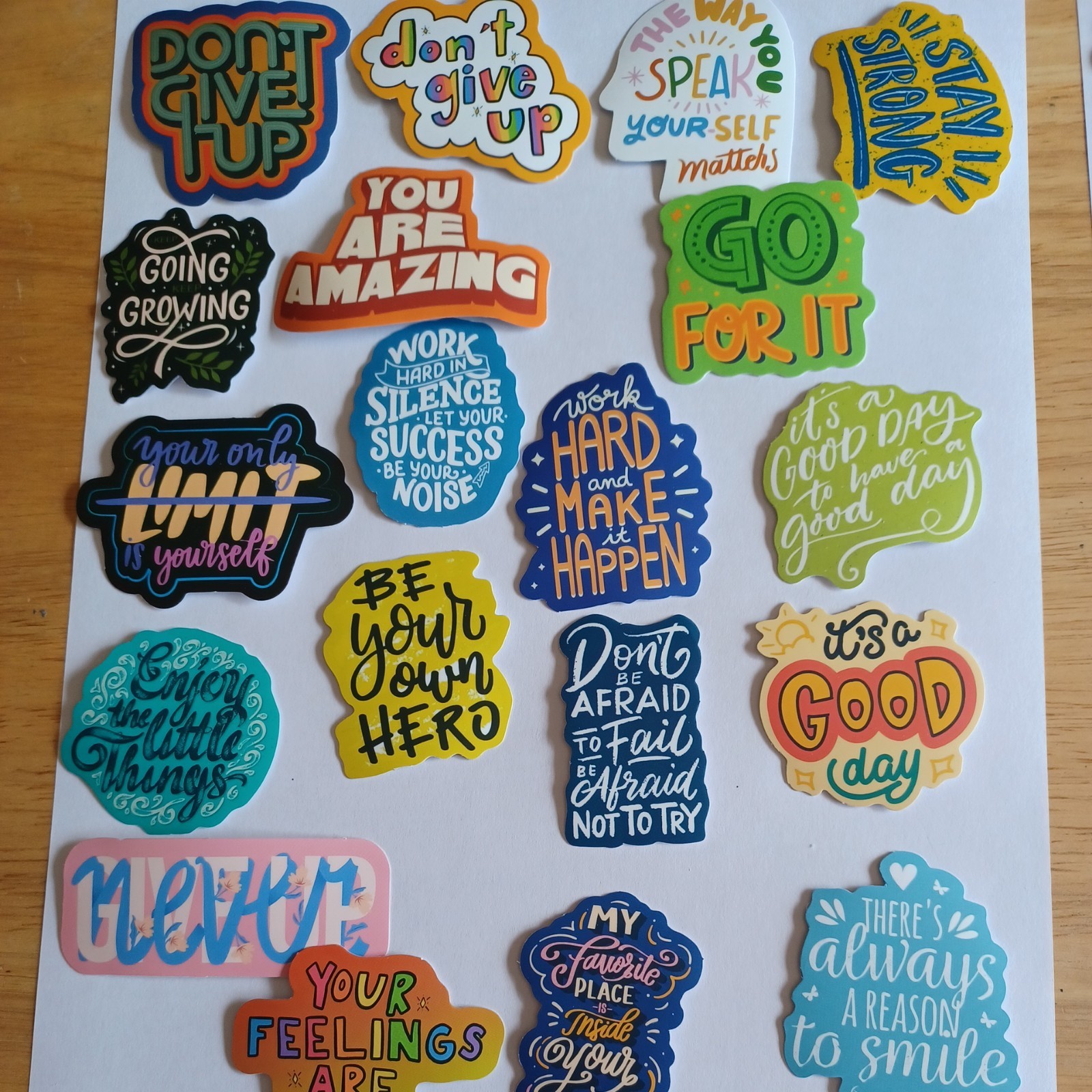 5 Random Assorted Positivity Stickers Good Vibes Positive Energy gallery