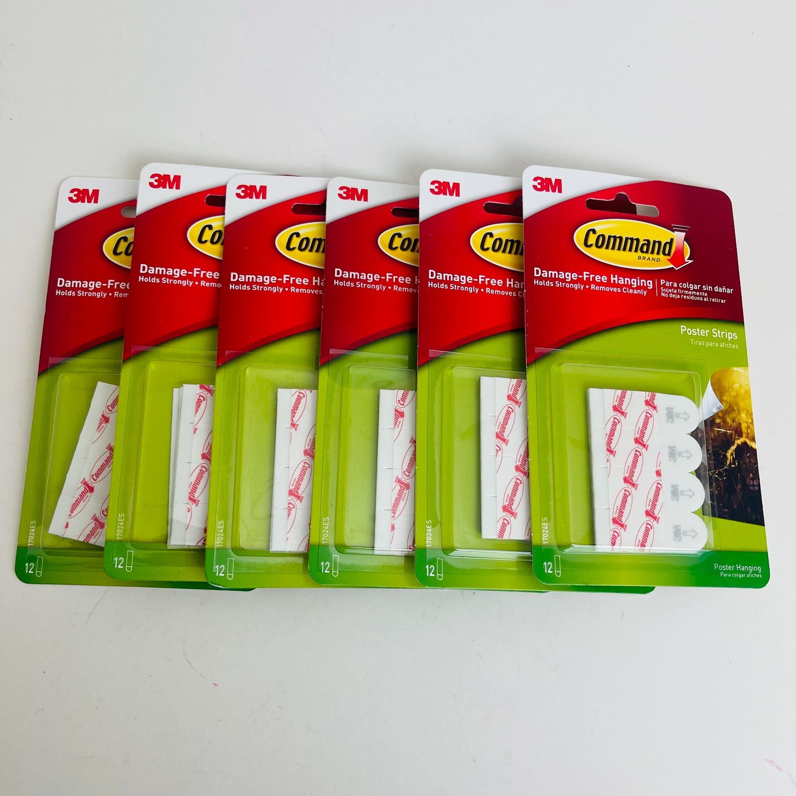 6 Pack Command Poster Strips damage Free Hanging Hold Strongly Removes Cleanly3M gallery