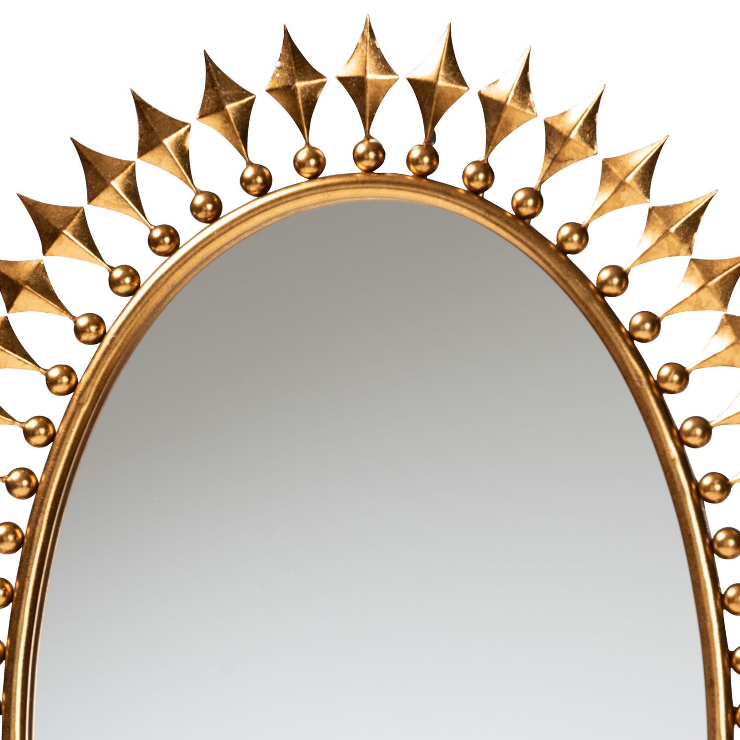 Baxton Studio Rogier Antique Goldleaf Metal Accent Wall Mirror gallery