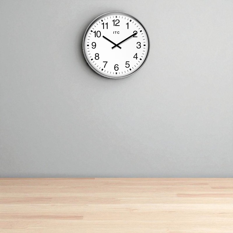 Infinity Instruments Business Clock Silver 19 in. Large Shatter-Resistant Cover gallery