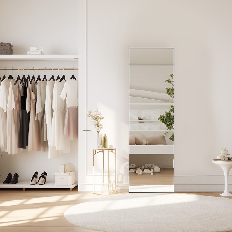 Full Length Mirror Rectangular Full Body Floor Mirror Standing Hanging Leaning gallery