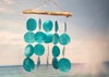 Turquoise Capiz Shell Flat Wind Chime (1 Chime approx. 13 x 16 inches) gallery