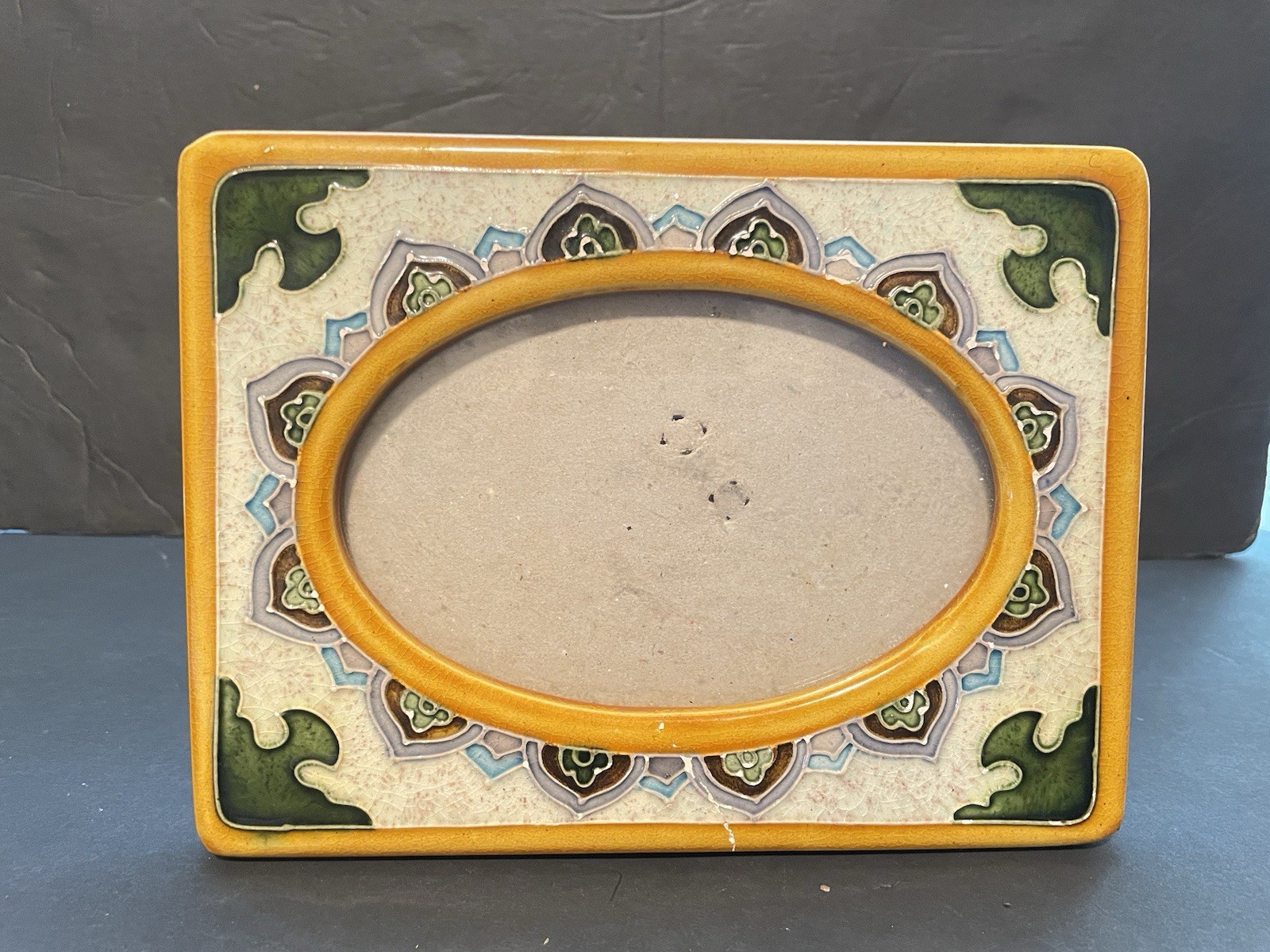 Colorful Ceramic Picture Frame Suitable For 4” X 6” Photo As Is gallery