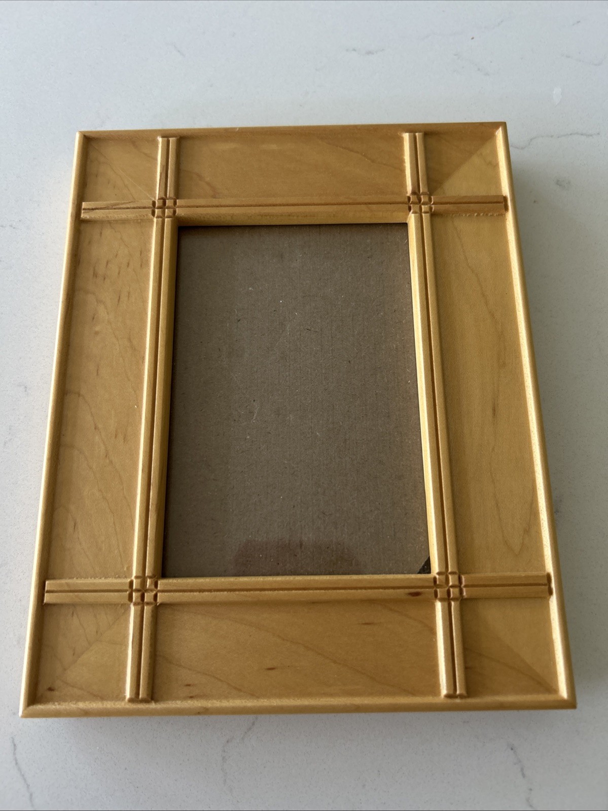 90s Fetco Picture Frame Light Wood 3x5 Photos Landscape Standing Or Hanging New! gallery
