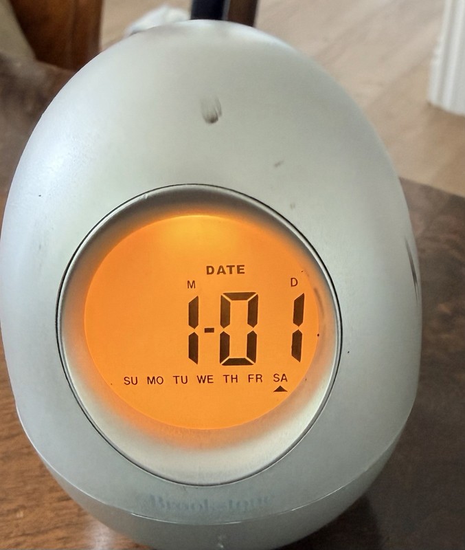 Brookstone “Bob” 5-in-1 Wobble Clock Digital Alarm w/ Box gallery