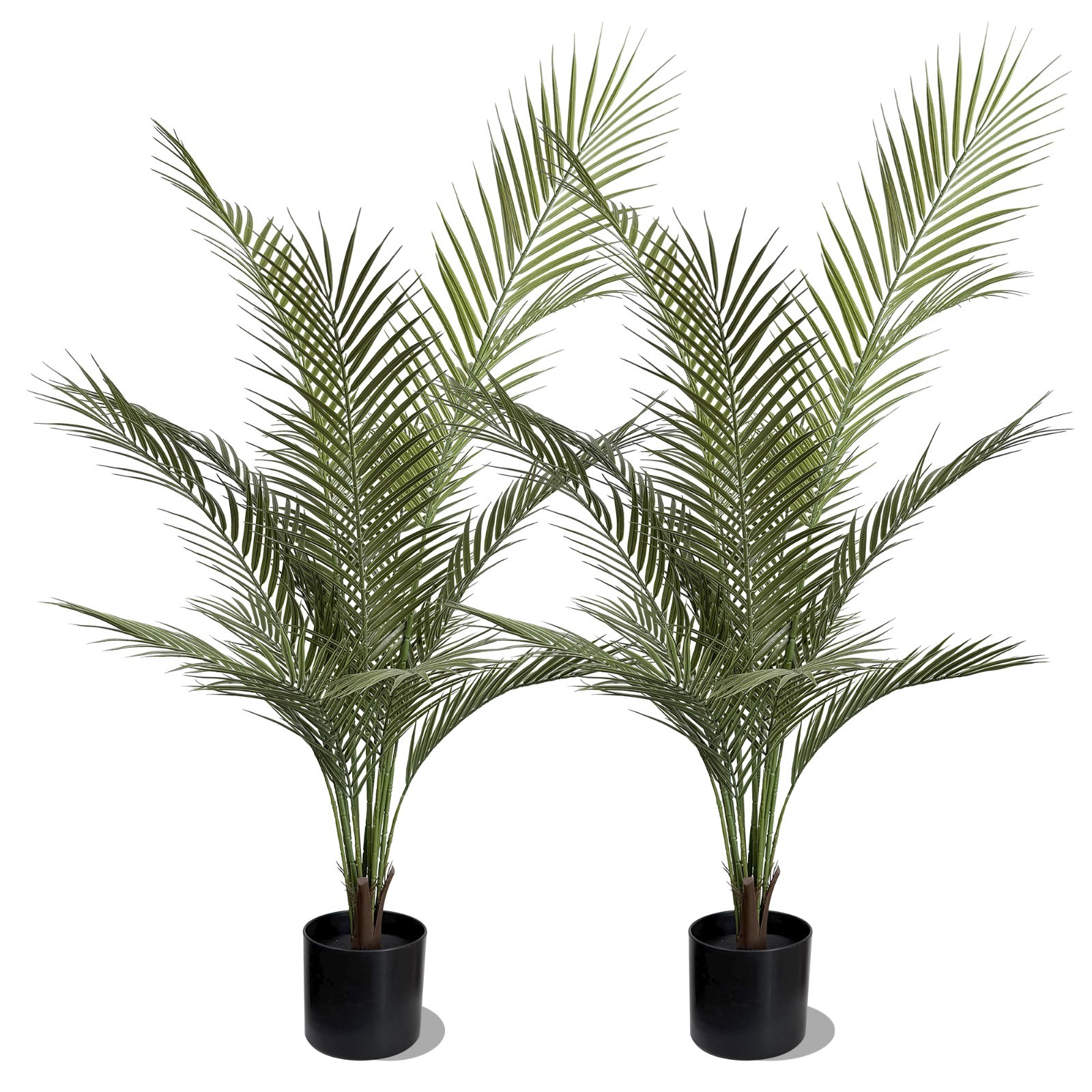 4ft Artificial Areca Palm Tree, 2 Pack Fake Tropical Plant, Potted Home Decor gallery