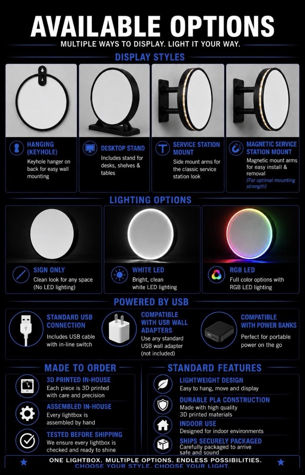 Pontiac Trans Am LED Light Box | USB Powered Garage Sign | RGB Option gallery