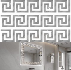 100 Pieces Removable Acrylic Mirror Setting, Mirror Tiles Wall Sticker Decal,Mir