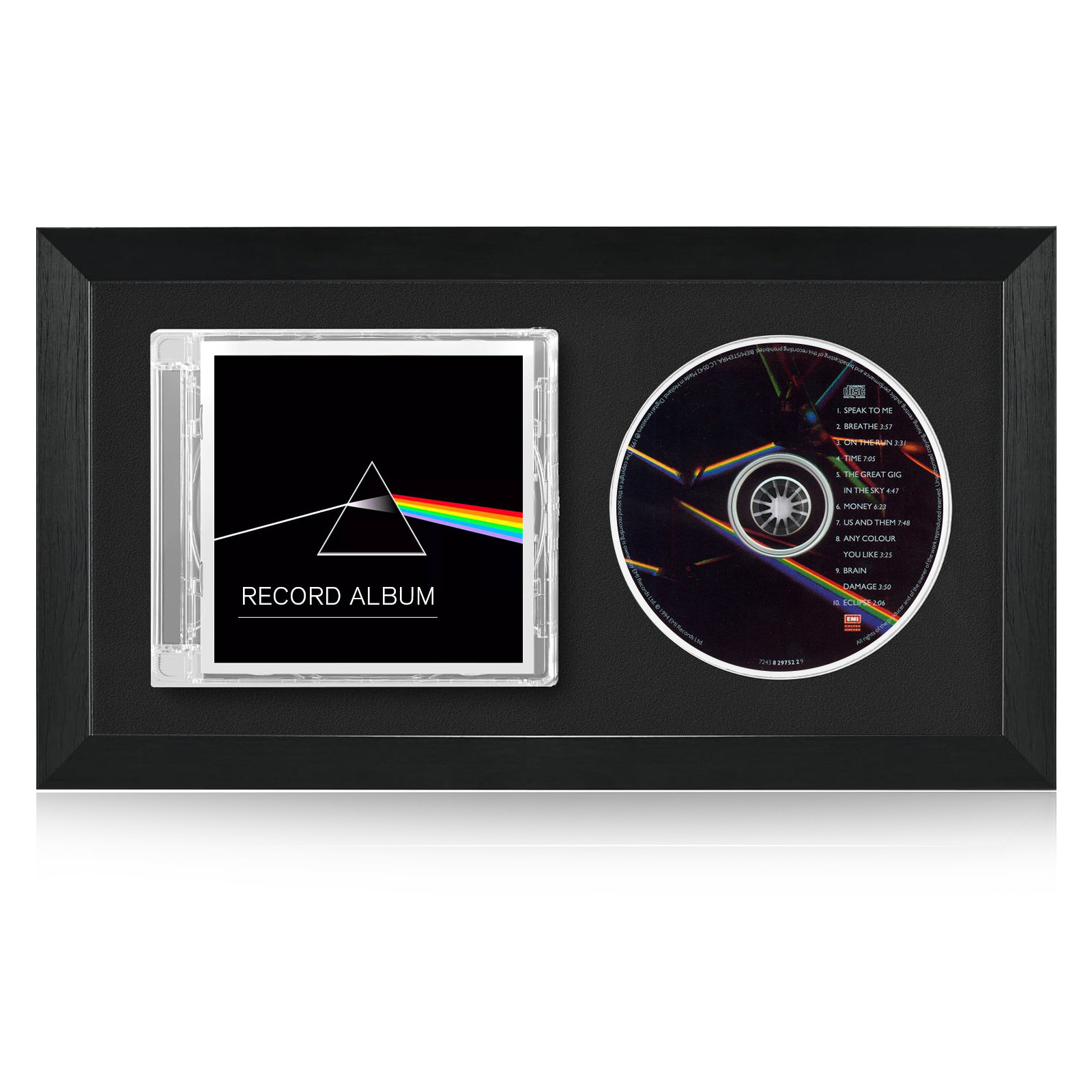 Solid Wood CD Display Frame for CD Cases and Discs, Home Decor, 7.7"x14.4" gallery