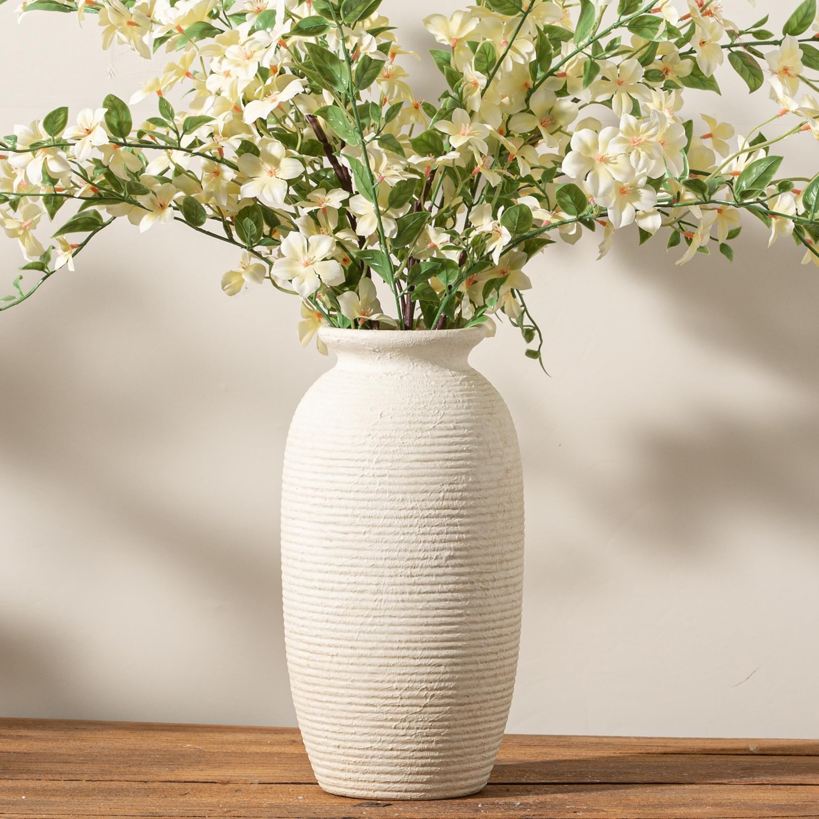 Ceramic Flower Vase, 12.5" Large Rustic Farmhouse Vases Home Decor Tall Potte... gallery