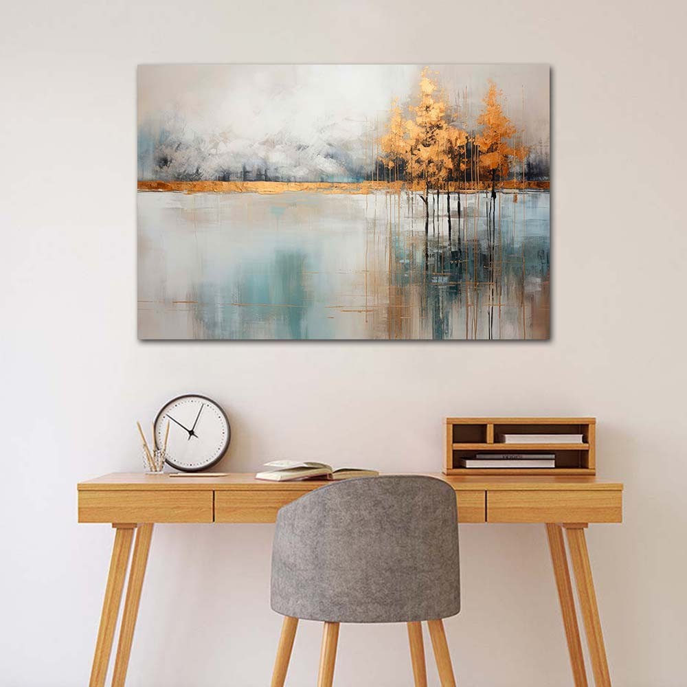 Lake Trees Landscape Abstract Canvas Painting Posters ＆ Prints Wall Art Picture gallery