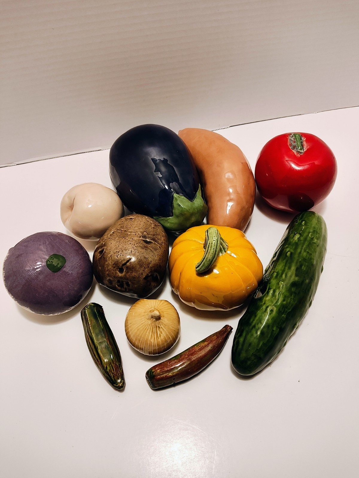 MBE Ceramic Decorative Fruit & Vegetables Set of 11 Multicolor gallery