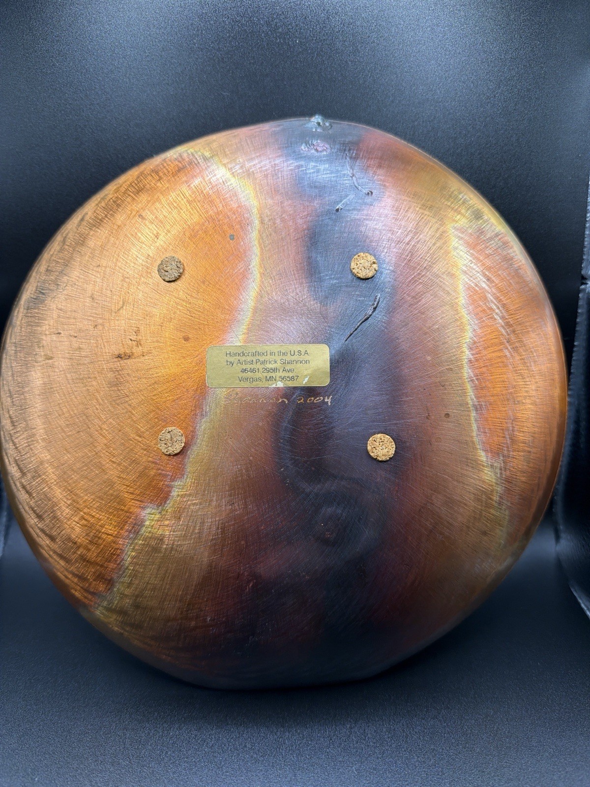 Signed Studio Copper Plate Wall Sculpture –Patrick Shannon 2004 –Handcrafted USA gallery
