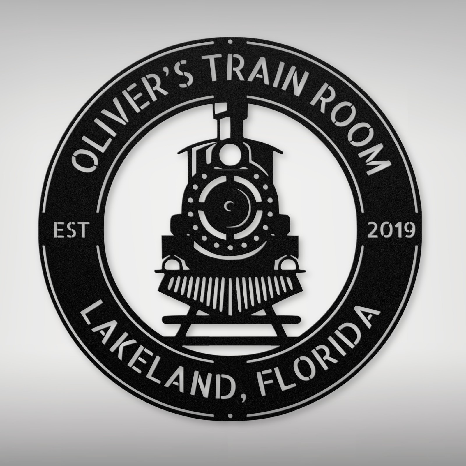 Personalized Train Front Metal Sign Custom Vintage Decor for Train Lovers Gift gallery