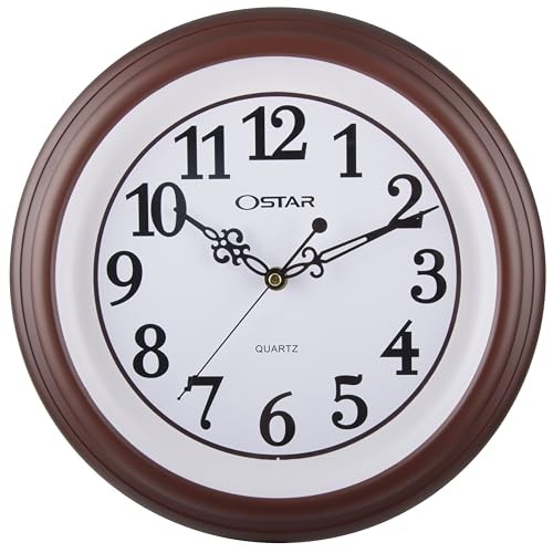 Silent Rustic Wall Clock, Battery Operated, Vintage 12 Inch Round Clock, gallery
